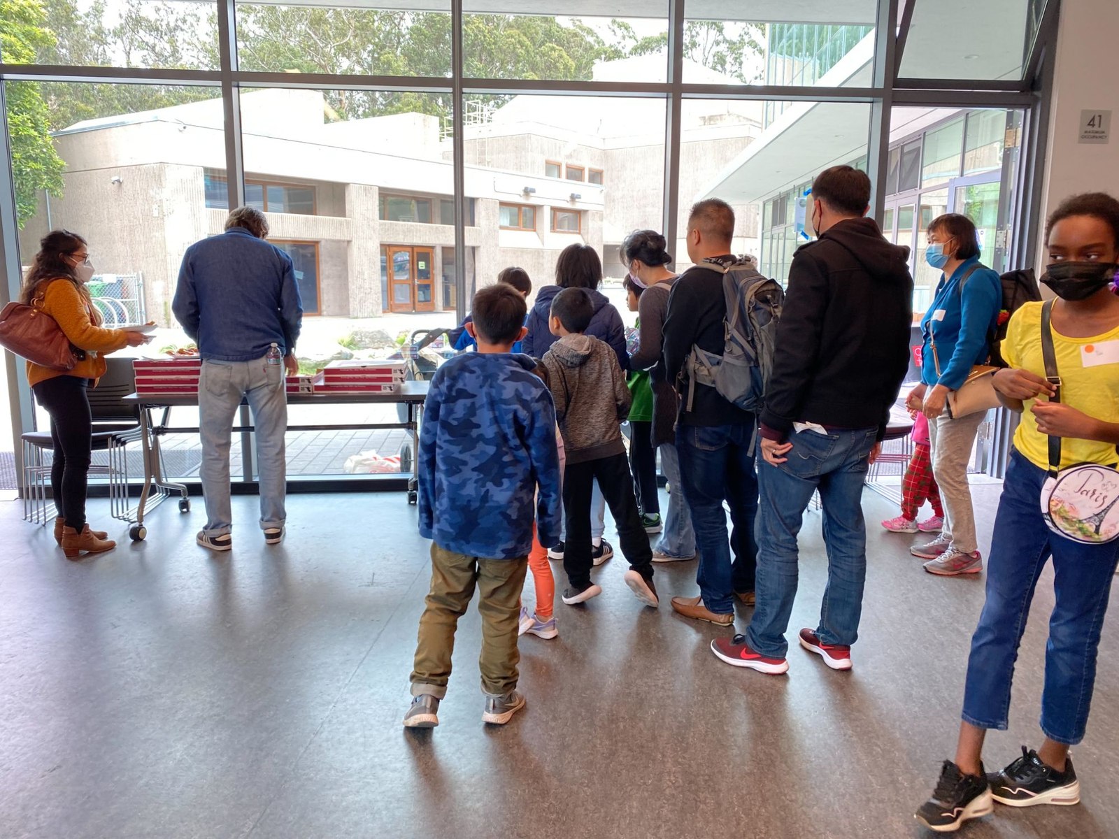 Families lined up together at the event