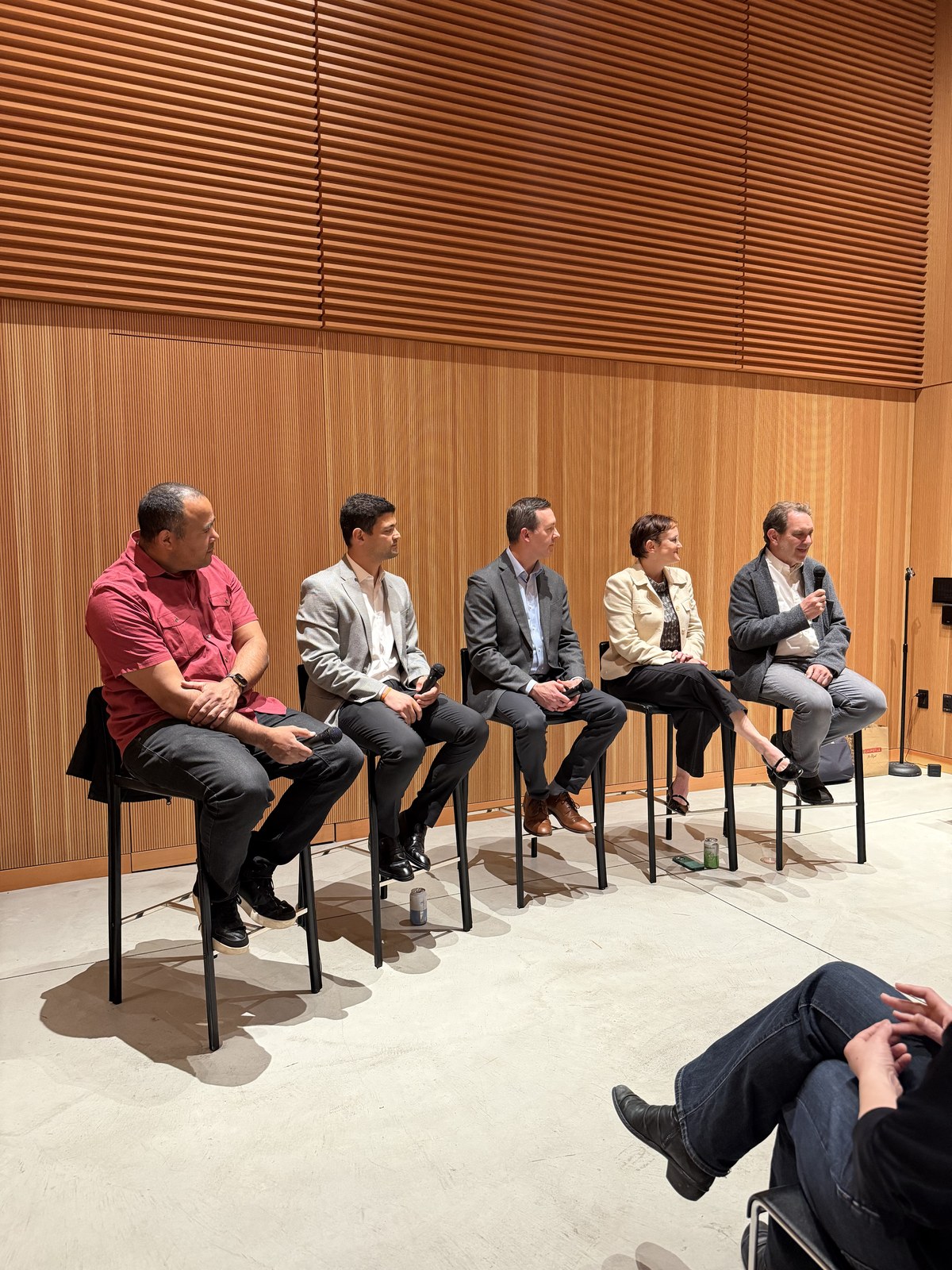 The internship panel seated together during the discussion